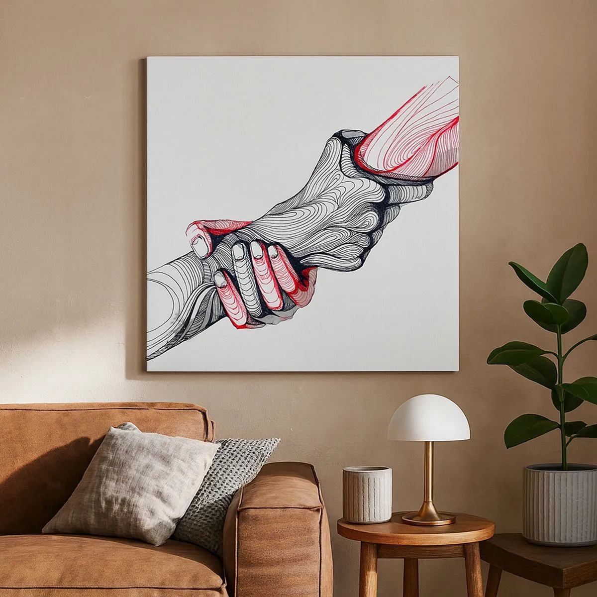 Cuadro sobre lienzo - Impresión de Imagen - Estás en buenas manos - 30x30 cm