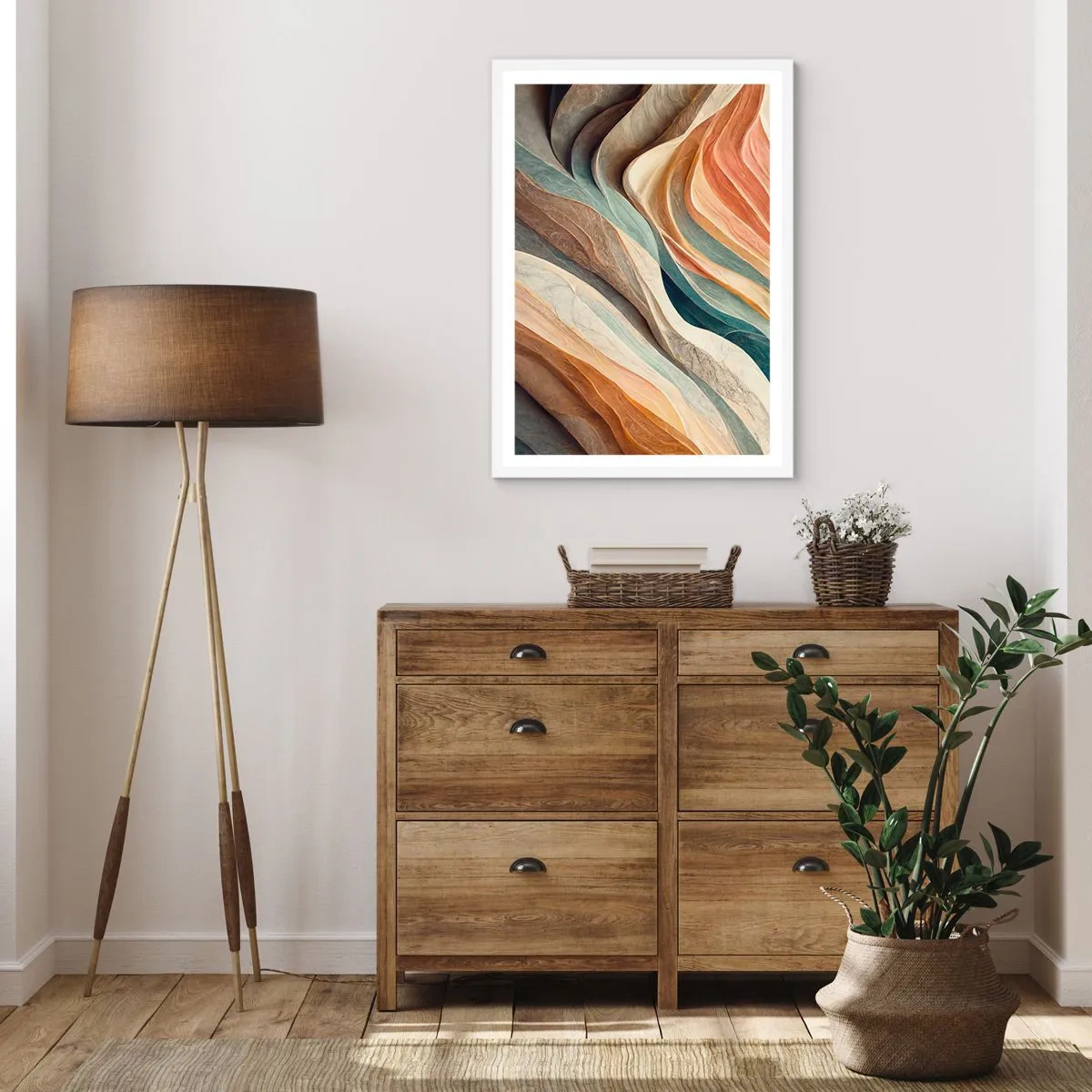 Póster en marco blanco - Momentos previos al cambio - 61x91 cm