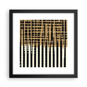 Póster en marco negro - Abstracción arquitectónica - 30x30 cm