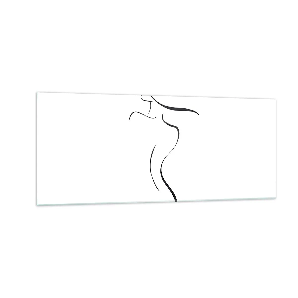 Cuadro sobre vidrio - Impresiones sobre Vidrio - Escurridiza como una ola - 100x40 cm