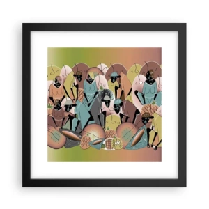 Póster en marco negro - Se avecina una gran celebración - 30x30 cm