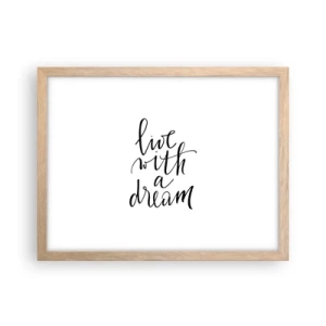 Póster en marco roble claro - Por supuesto - 40x30 cm