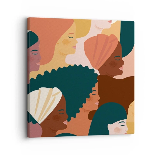Cuadro sobre lienzo - Impresión de Imagen - La feminidad - 30x30 cm