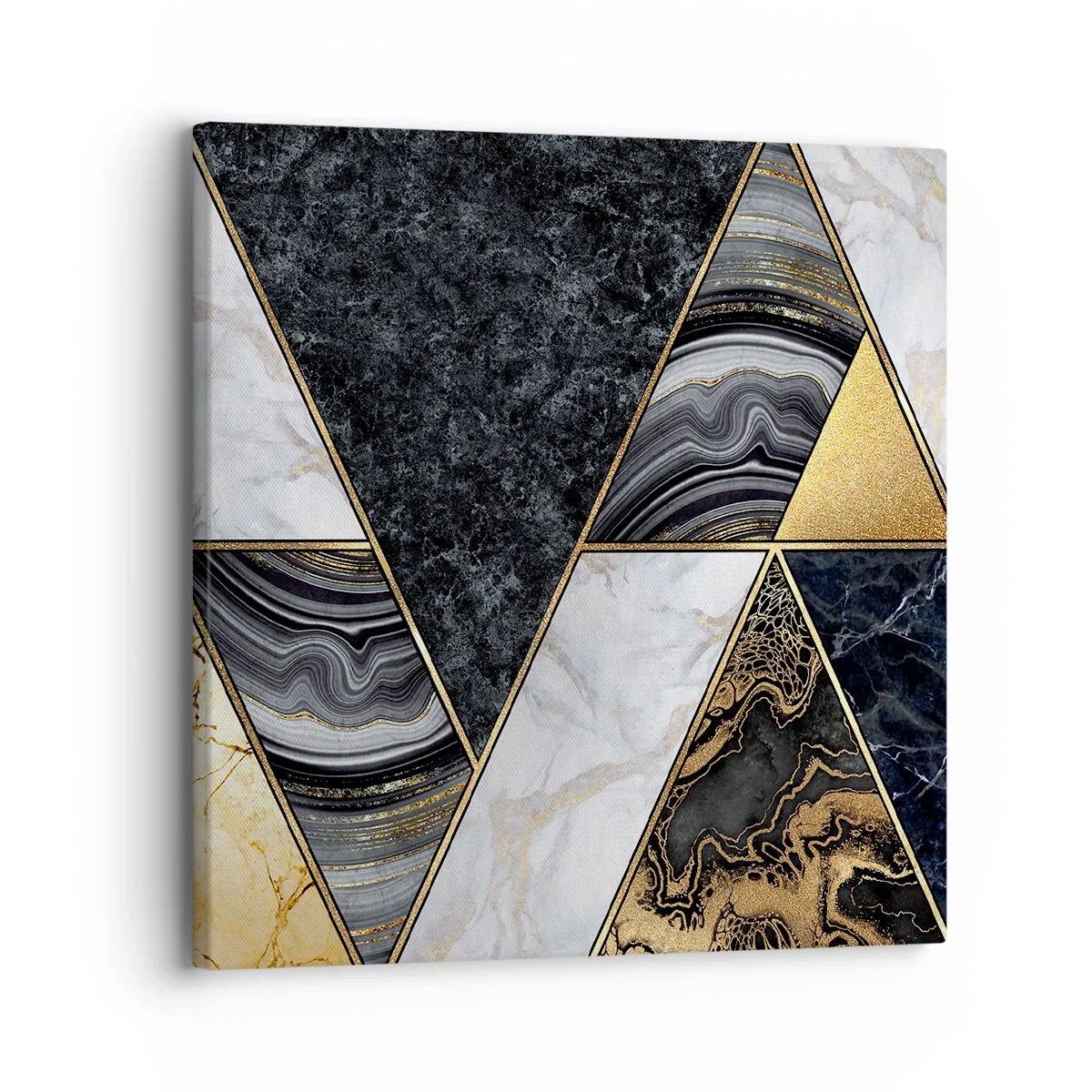 Cuadro sobre lienzo - Impresión de Imagen - Collage de piedras - 30x30 cm