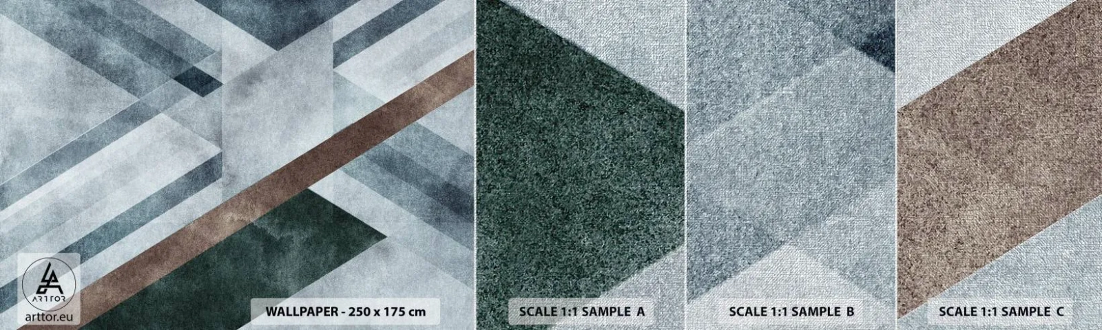 Muestra de fotomural Premium Canvas - Sofisticada elegancia de la geometría - Líneas, Geometría, Abstracción - 100x30 cm