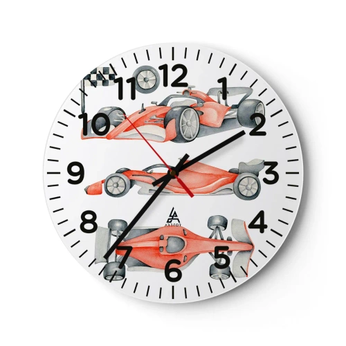 Reloj de pared - Reloj de vidrio - Para alcanzar un sueño - 40x40 cm