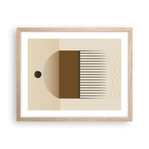 Póster en marco roble claro - Varios estados - 50x40 cm