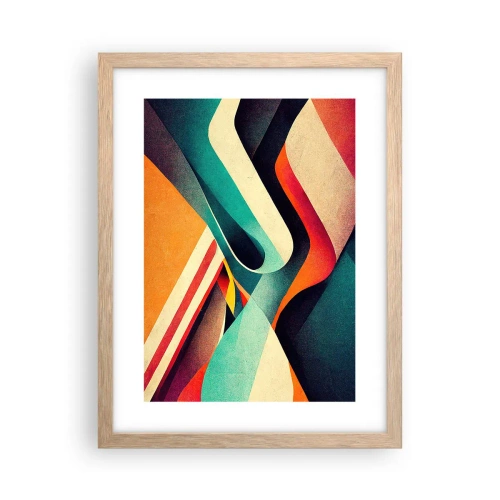 Póster en marco roble claro - Composición intensa - 30x40 cm