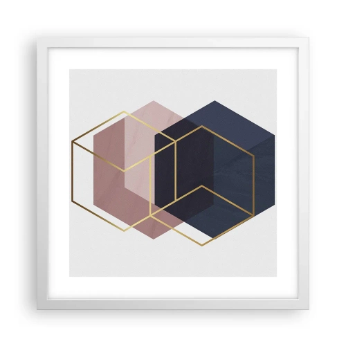 Póster en marco blanco - El poder de la sencillez - 40x40 cm