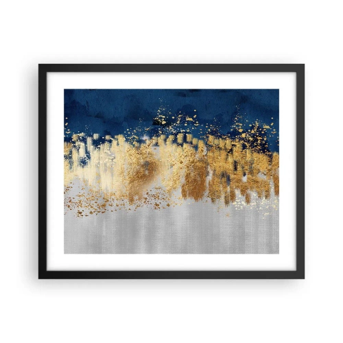 Póster en marco negro - Composición moderna con chispas - 50x40 cm