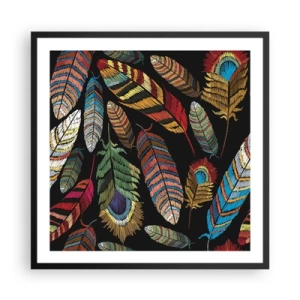 Póster en marco negro - Carnaval de las aves - 60x60 cm