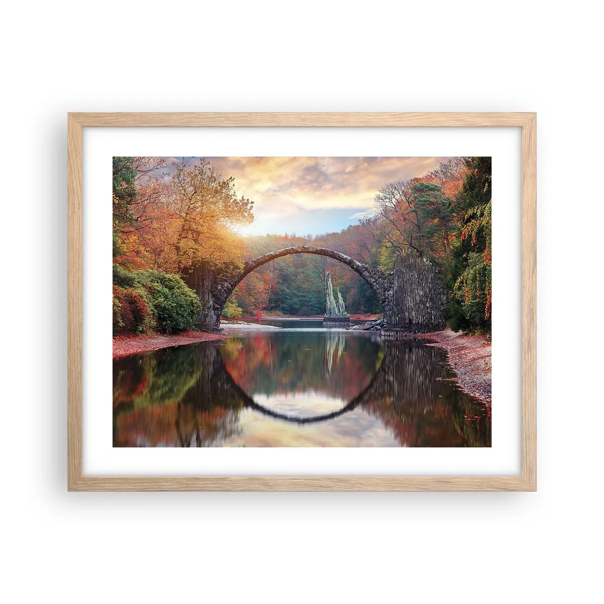 Póster en marco roble claro - Al otro lado del espejo - 50x40 cm