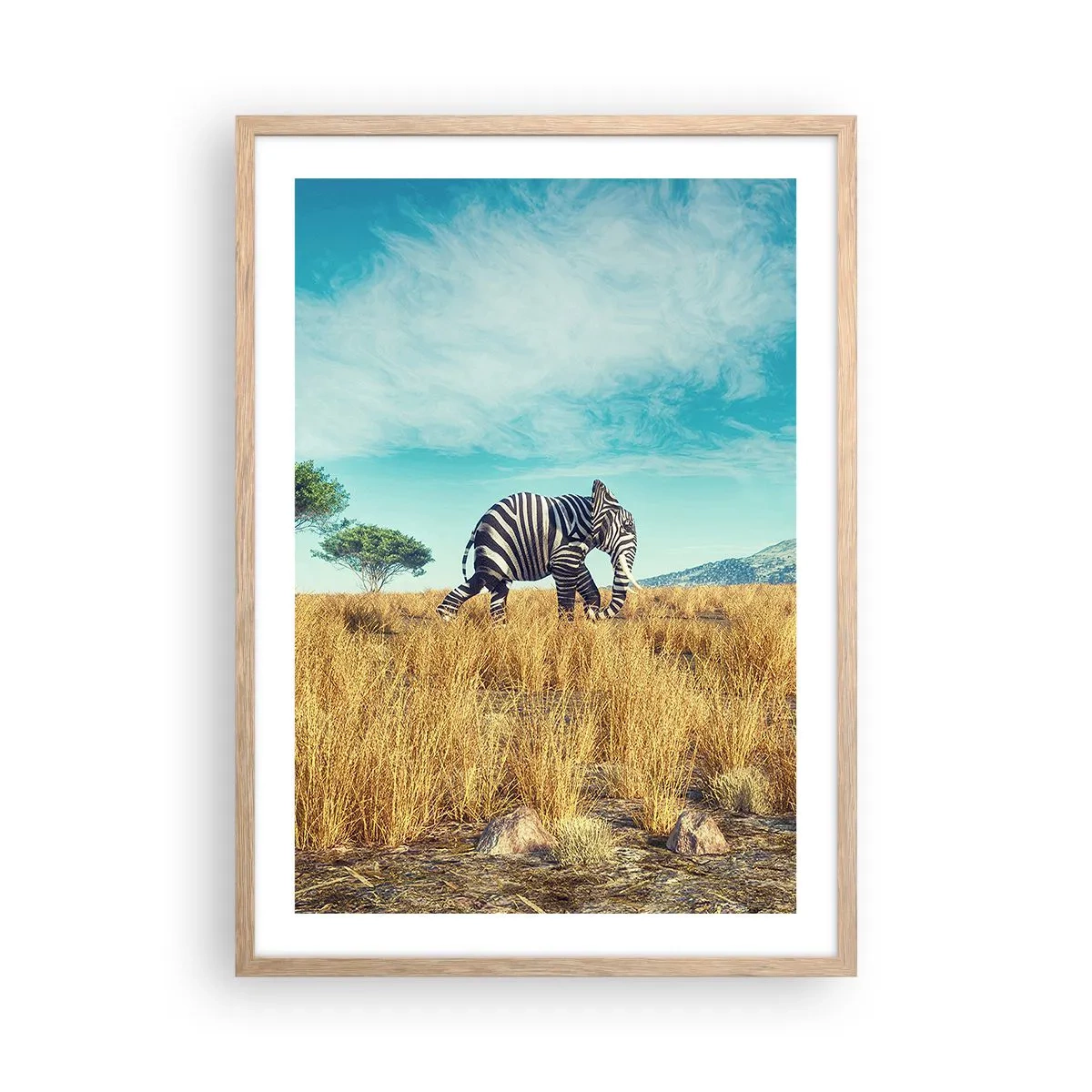 Póster en marco roble claro - El gris ya no está de moda - 50x70 cm