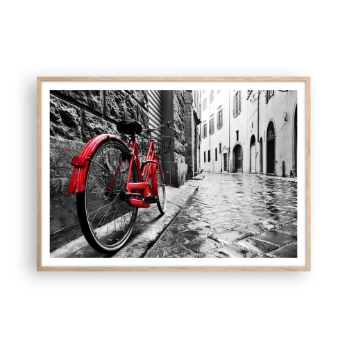 Póster en marco roble claro - La verdadera belleza no envejece - 100x70 cm