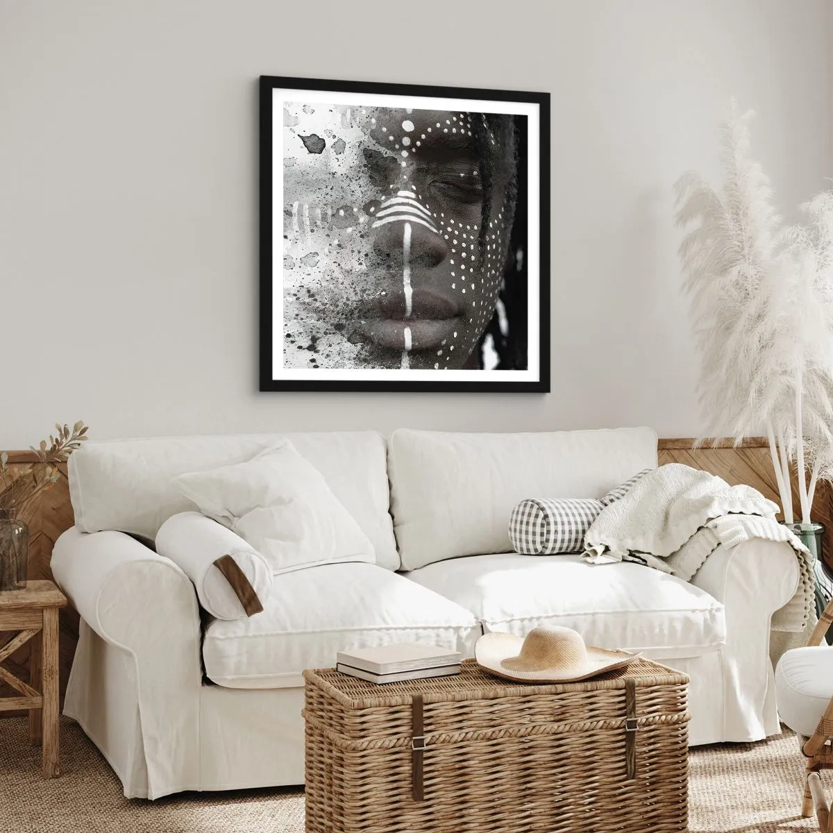 Póster en marco negro - Descubrimiento del espíritu original - 40x40 cm