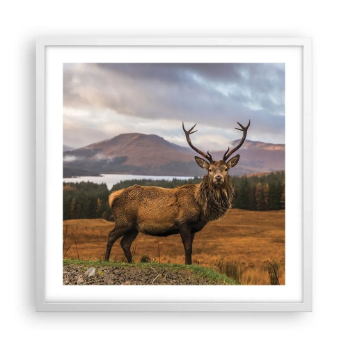 Póster en marco blanco - La majestuosidad de la naturaleza - 50x50 cm