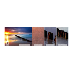Muestra de fotomural Premium Canvas - Escuchar el silencio - Paisaje, Atardecer, Playa - 100x30 cm