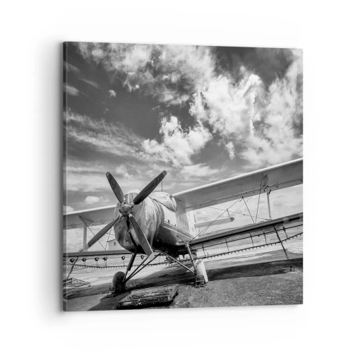 Cuadro sobre lienzo - Impresión de Imagen - No puedo esperar - 70x70 cm