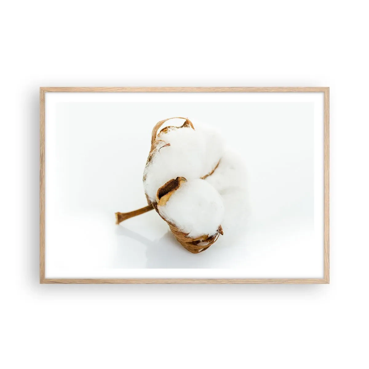 Póster en marco roble claro - Suave por naturaleza - 91x61 cm