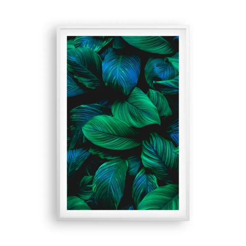 Póster en marco blanco - En la multitud verde - 61x91 cm