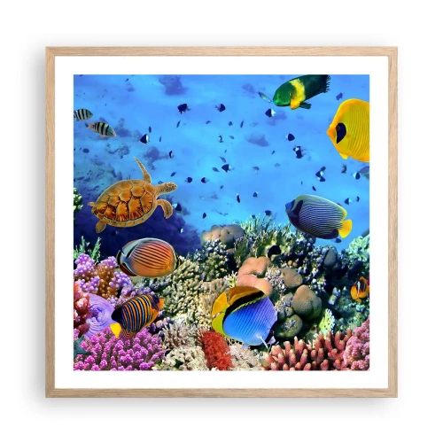 Póster en marco roble claro - Y qué sabemos de la vida... - 60x60 cm