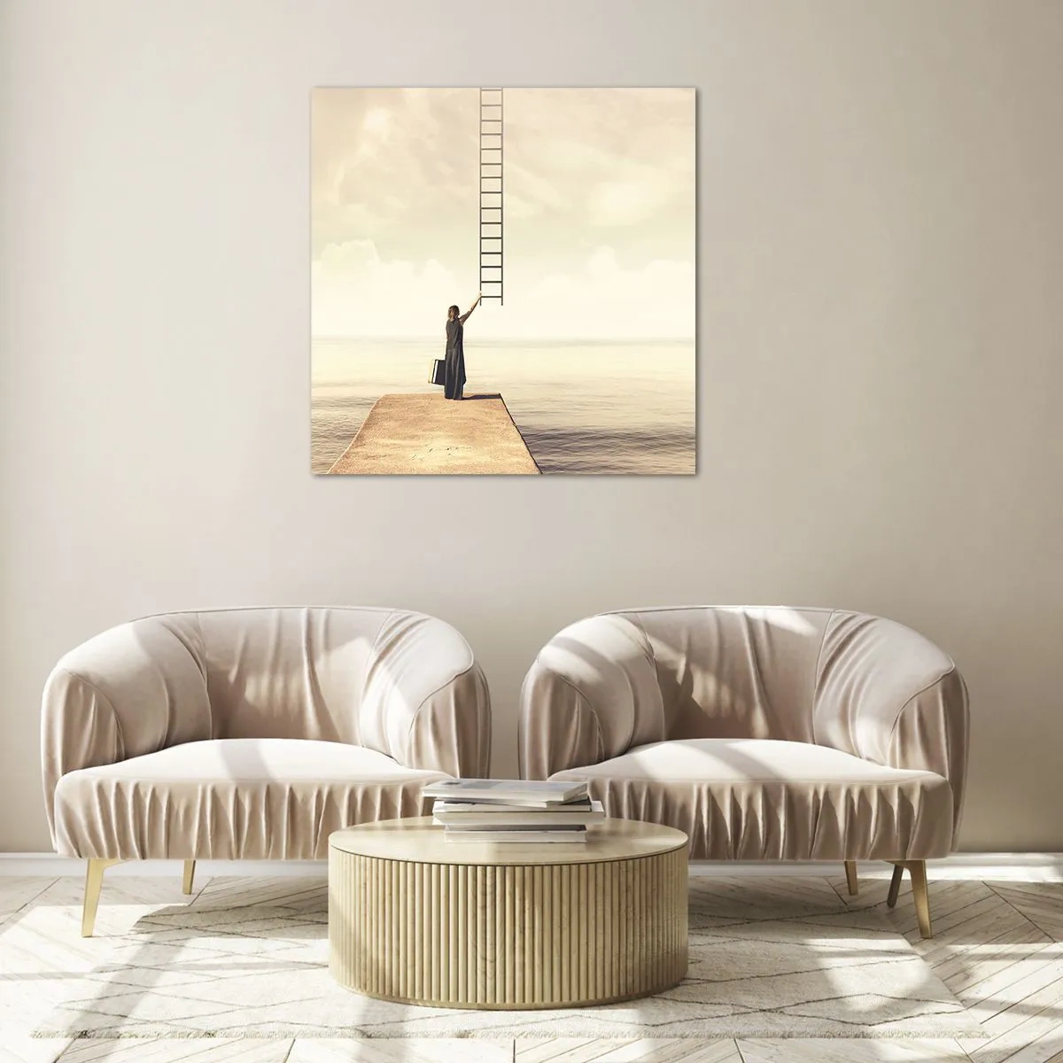 Cuadro sobre vidrio - Impresiones sobre Vidrio - Un viaje mágico - 70x70 cm