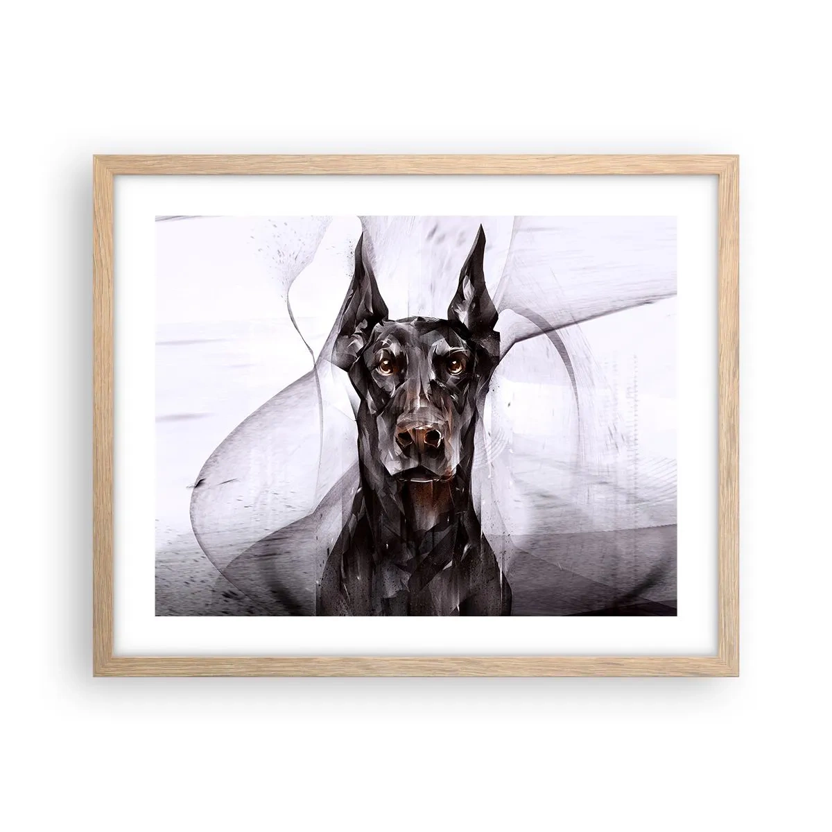 Póster en marco roble claro - Nacido noble - 50x40 cm