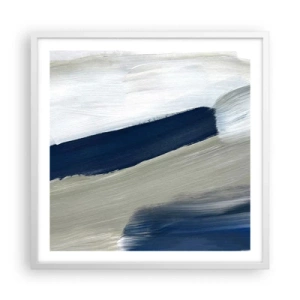 Póster en marco blanco - Encuentro con el blanco - 60x60 cm