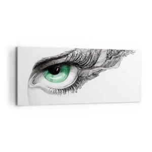 Cuadro sobre lienzo - Impresión de Imagen - Hermosa y lista para atacar - 100x40 cm