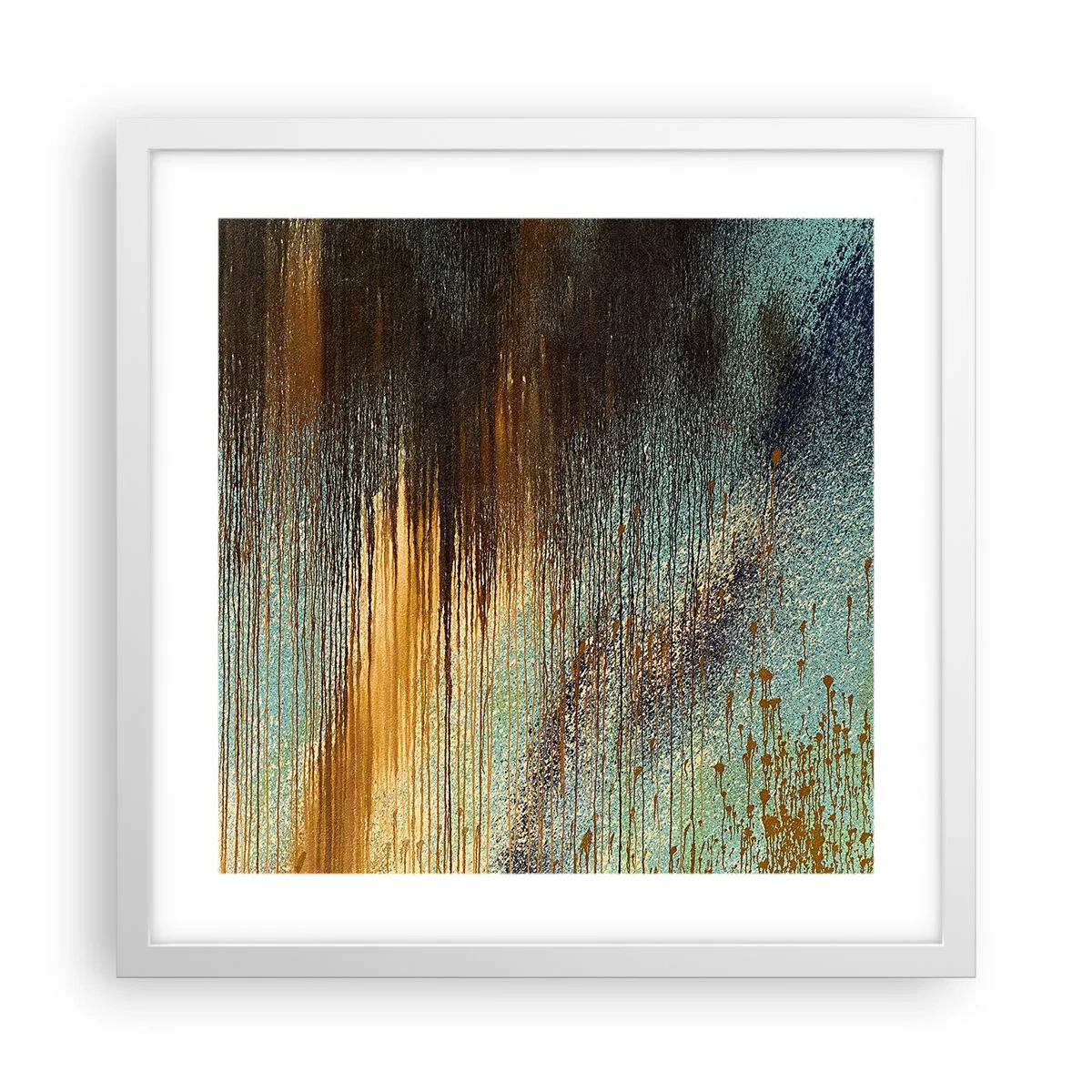 Póster en marco blanco - Una composición colorista no accidental - 40x40 cm