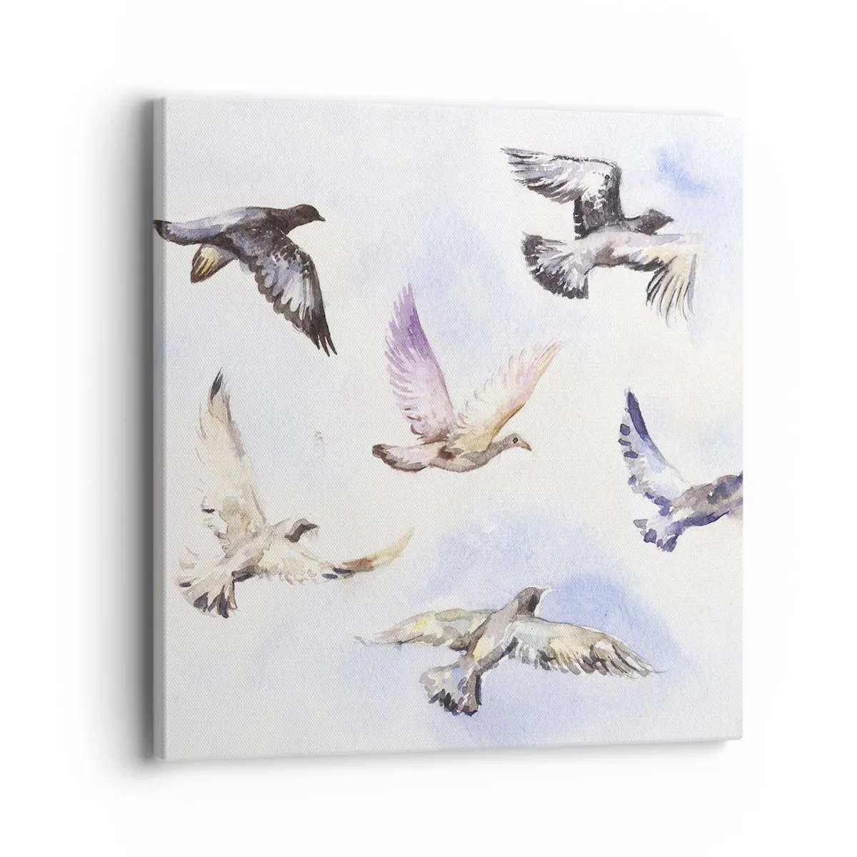 Cuadro sobre lienzo - Impresión de Imagen - Libertad en gris y azul - 40x40 cm