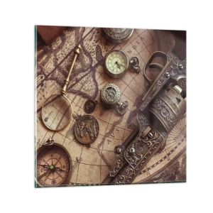 Cuadro sobre vidrio - Impresiones sobre Vidrio - La aventura llama - 30x30 cm