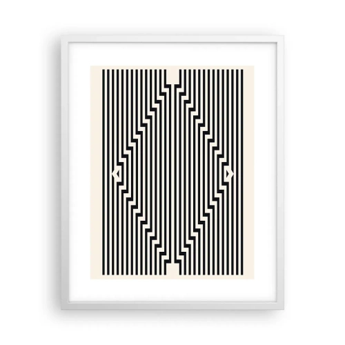 Póster en marco blanco - Ilusión geométrica - 40x50 cm