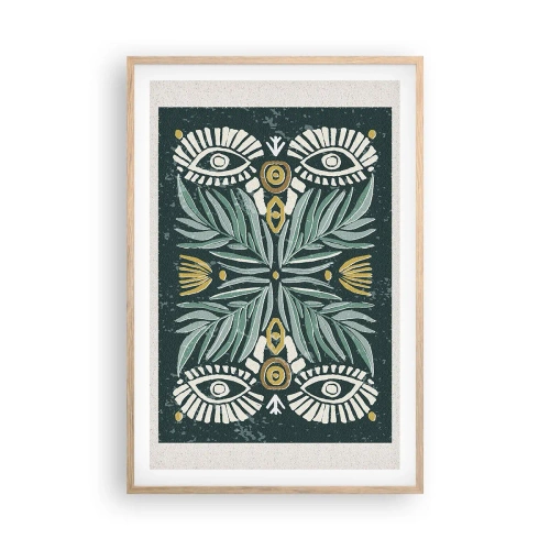 Póster en marco roble claro - Como un recorte folclórico - 61x91 cm