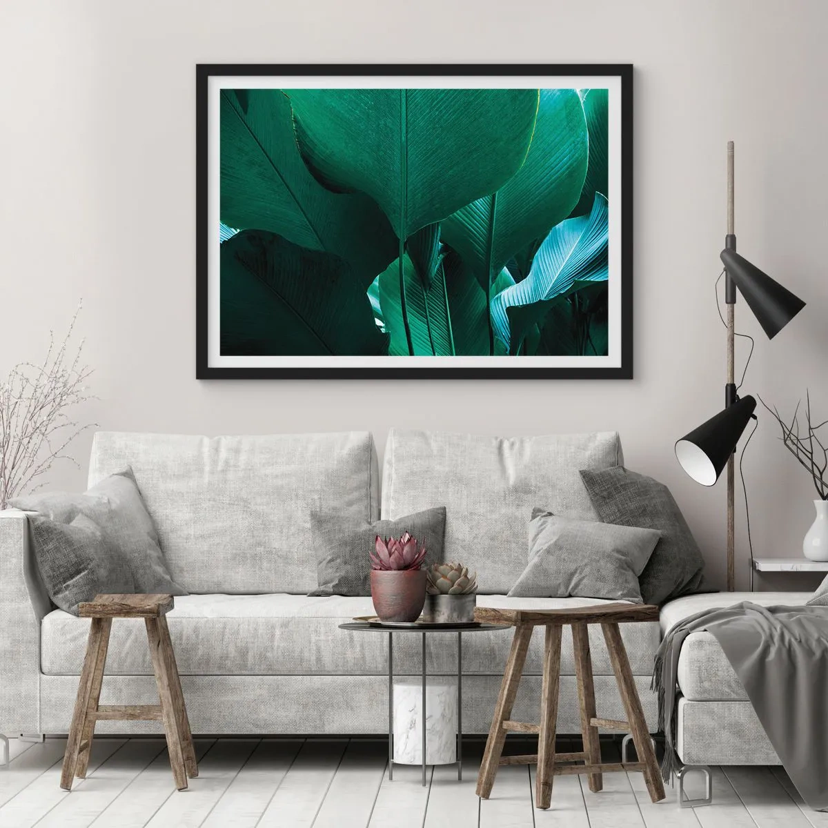 Póster en marco negro - De cara a la luz - 50x40 cm