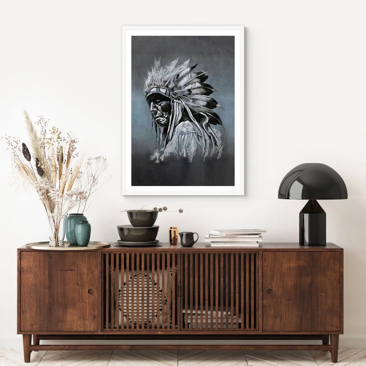 Póster en marco blanco - Regreso a las raíces - 70x100 cm