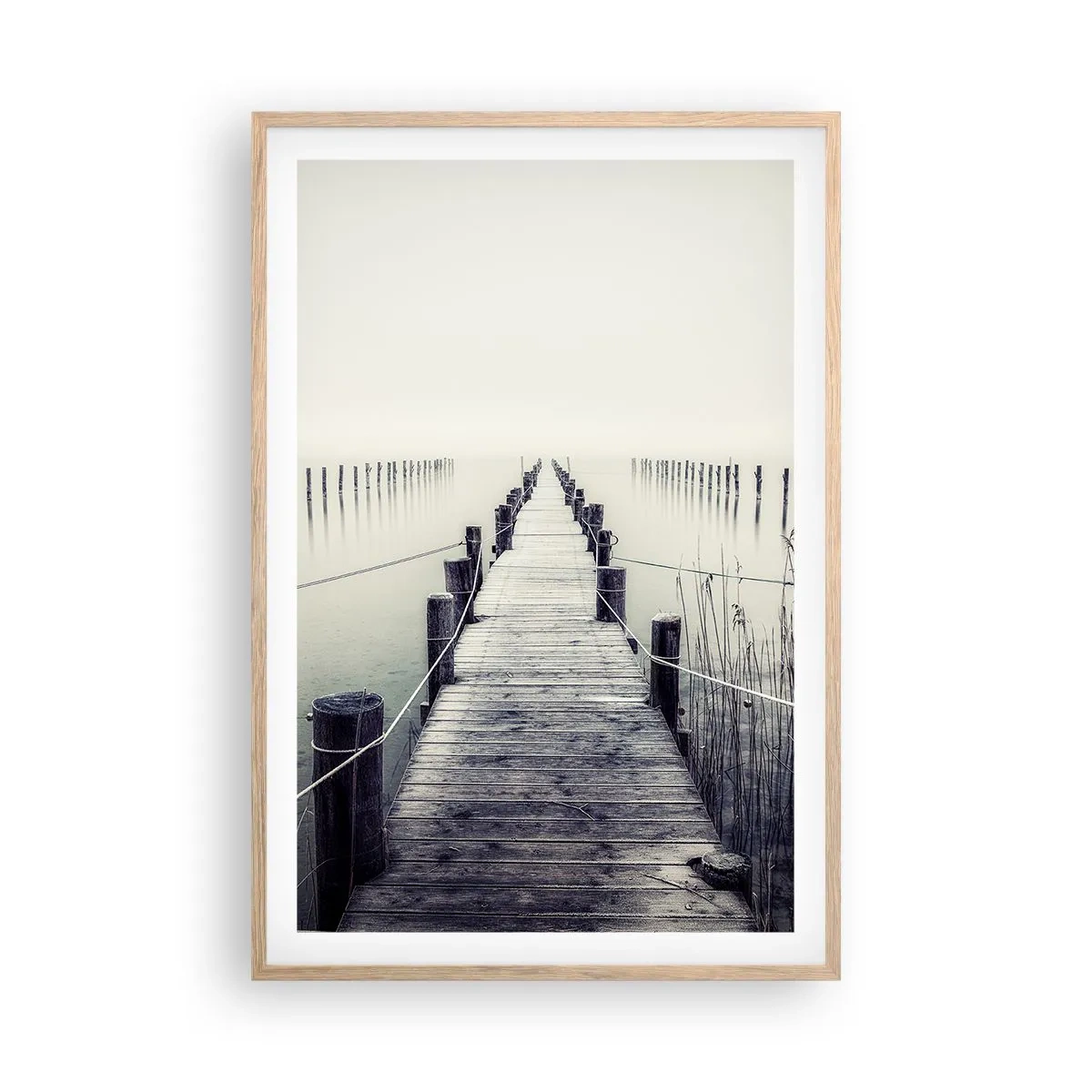 Póster en marco roble claro - Sumergirse en la paz - 61x91 cm