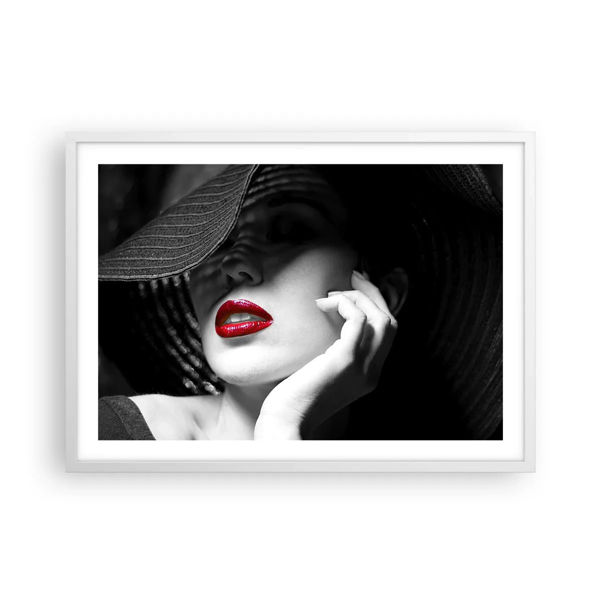 Póster en marco blanco - Estudio en escarlata - 70x50 cm