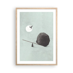 Póster en marco roble claro - Un sueño hecho realidad - 50x70 cm