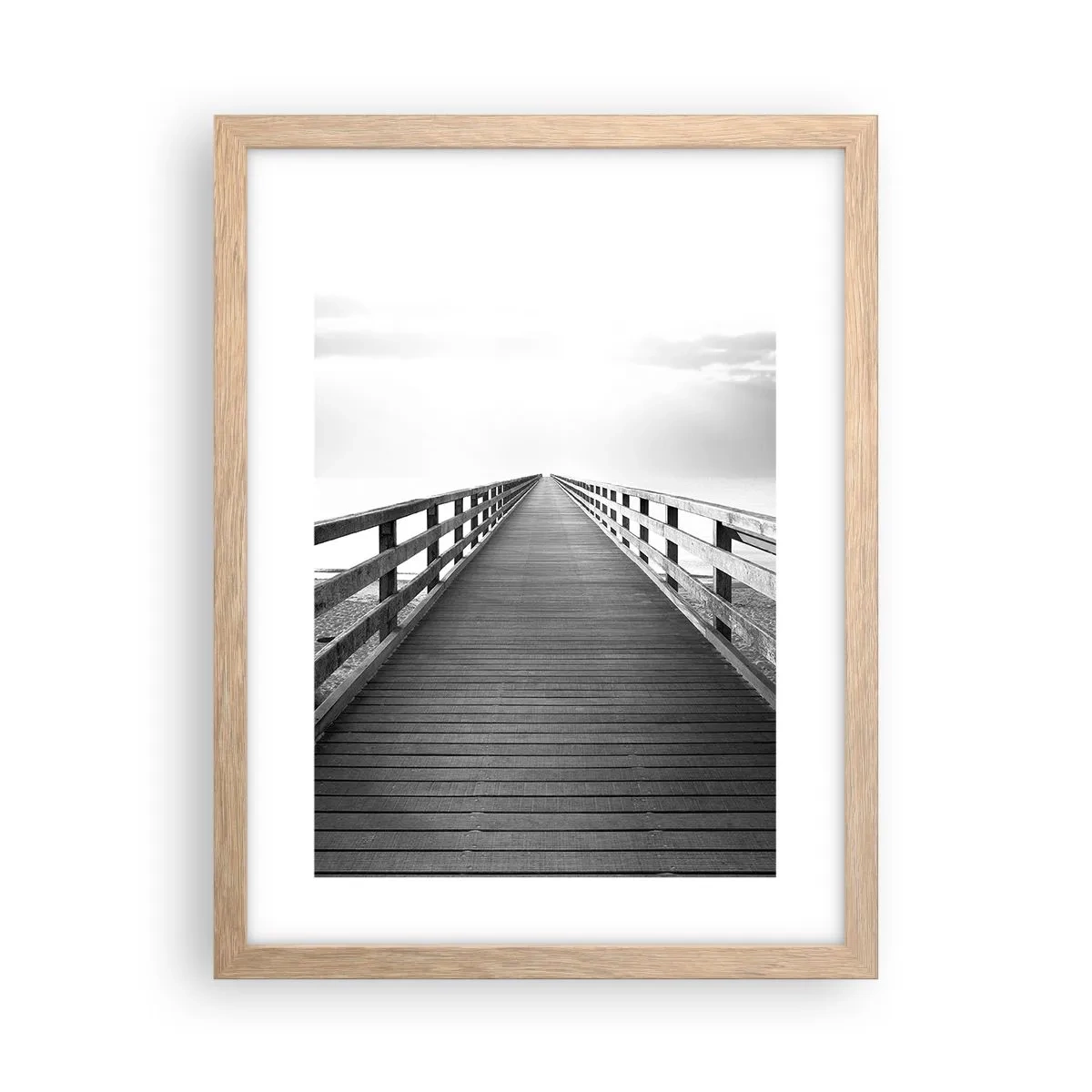 Póster en marco roble claro - En la distancia... - 30x40 cm