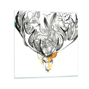 Cuadro sobre vidrio - Impresiones sobre Vidrio - Cuernos de la abundancia - 30x30 cm