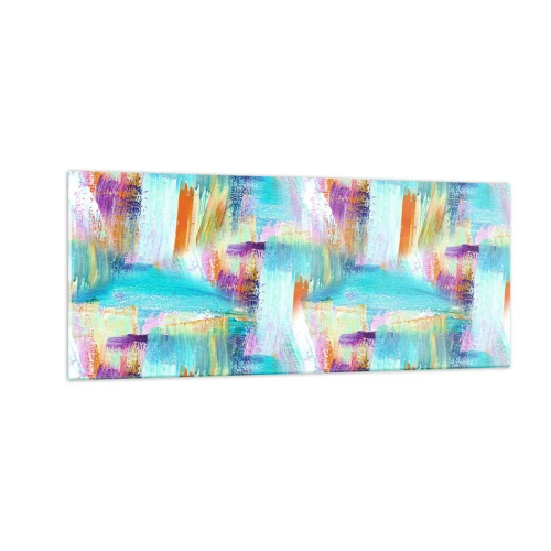 Cuadro sobre vidrio - Impresiones sobre Vidrio - Un alegre traductor de garabatos - 100x40 cm
