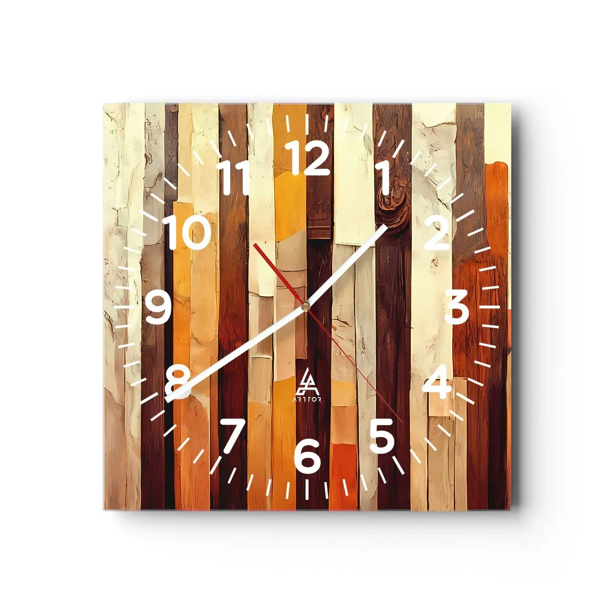 Reloj de pared - Reloj de vidrio - Himno de los árboles del bosque - 30x30 cm
