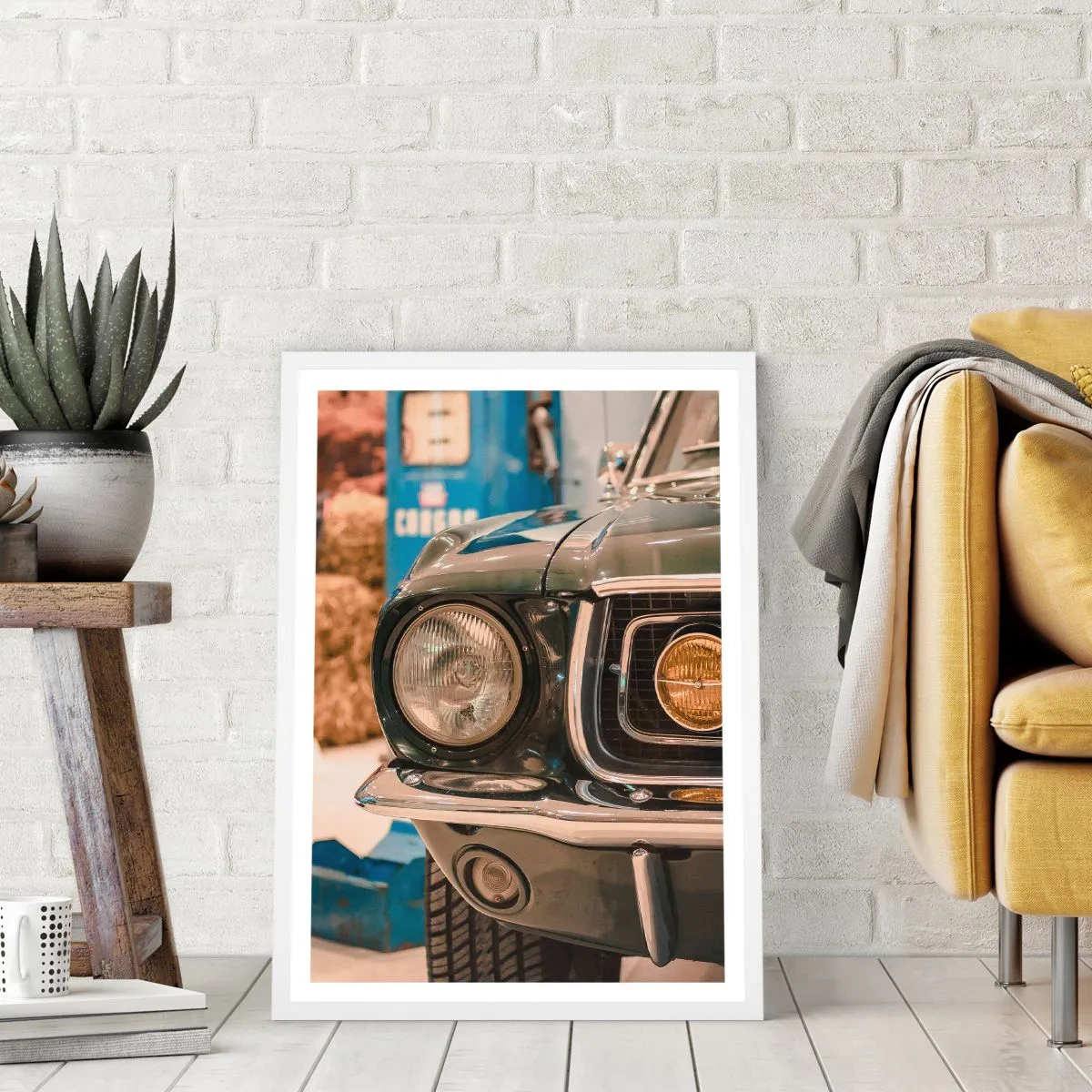 Póster en marco blanco - Encuentro con una leyenda - 70x100 cm