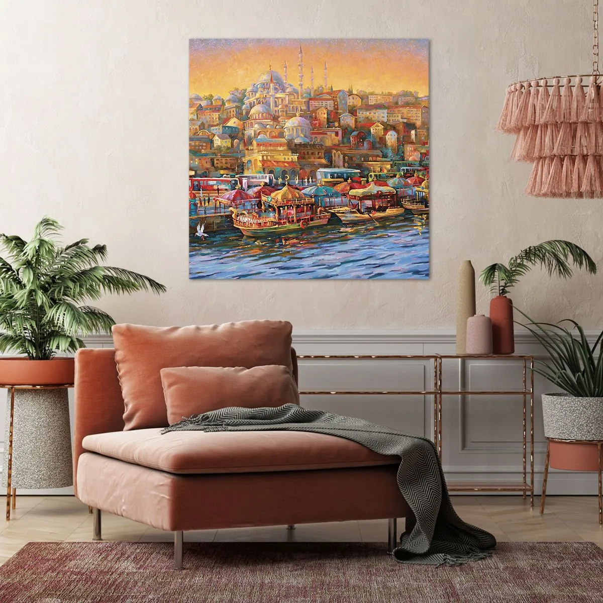 Cuadro sobre lienzo - Impresión de Imagen - Una historia en Estambul - 70x70 cm