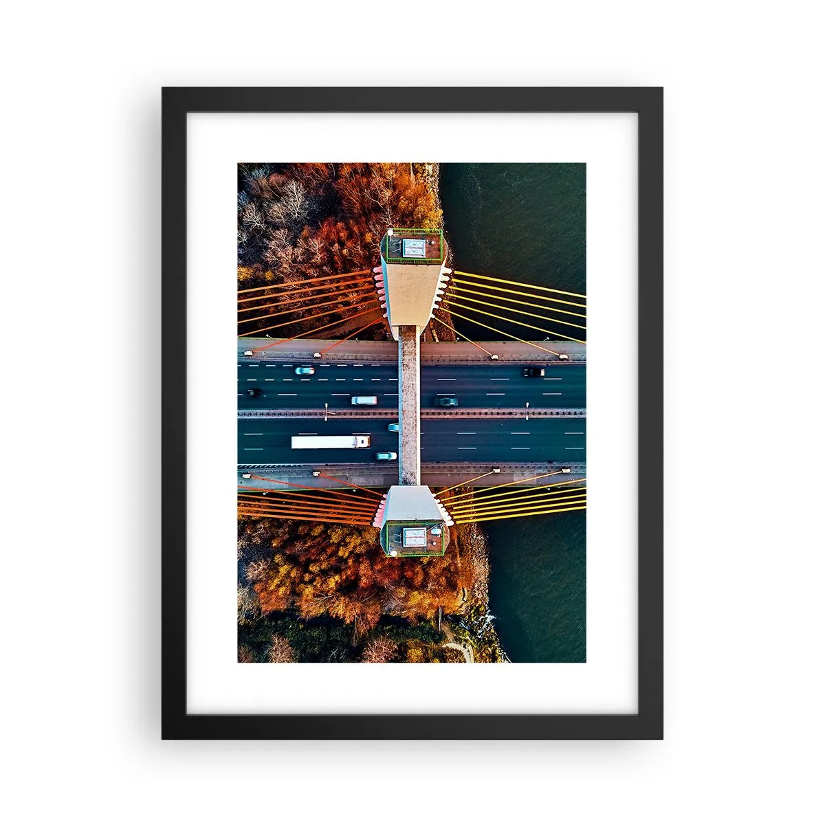 Póster en marco negro - Más allá de las aguas, más allá de los bosques - 30x40 cm