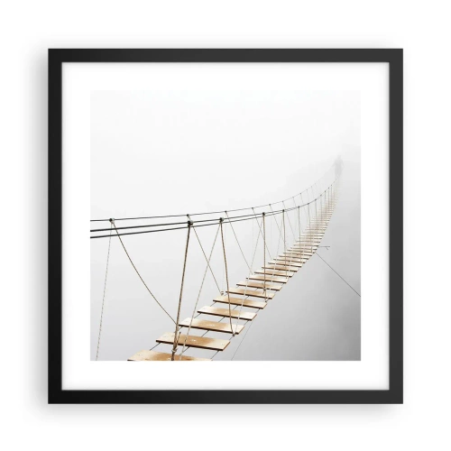 Póster en marco negro - ¿Adónde le llevará? - 40x40 cm