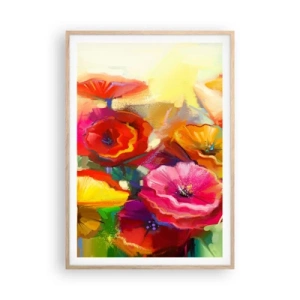 Póster en marco roble claro - No solo rojo - 70x100 cm