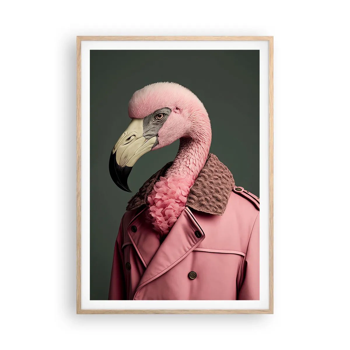 Póster en marco roble claro - La auténtica elegancia - 70x100 cm