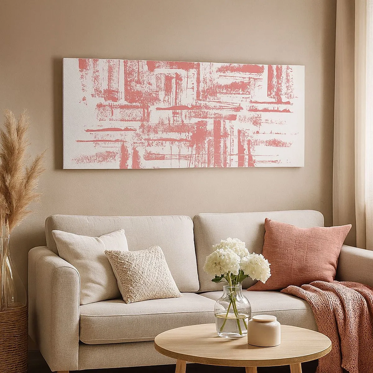 Cuadro sobre lienzo - Impresión de Imagen - Ciudad roja - 100x40 cm